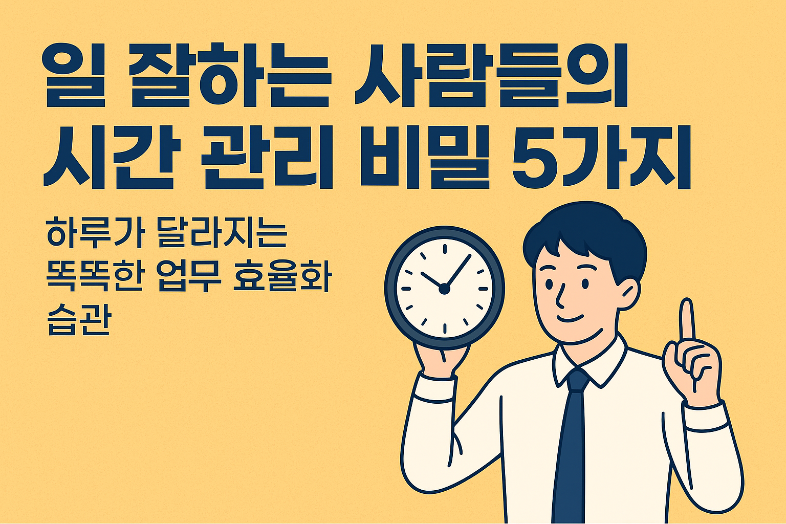 시간 관리 비밀 5가지