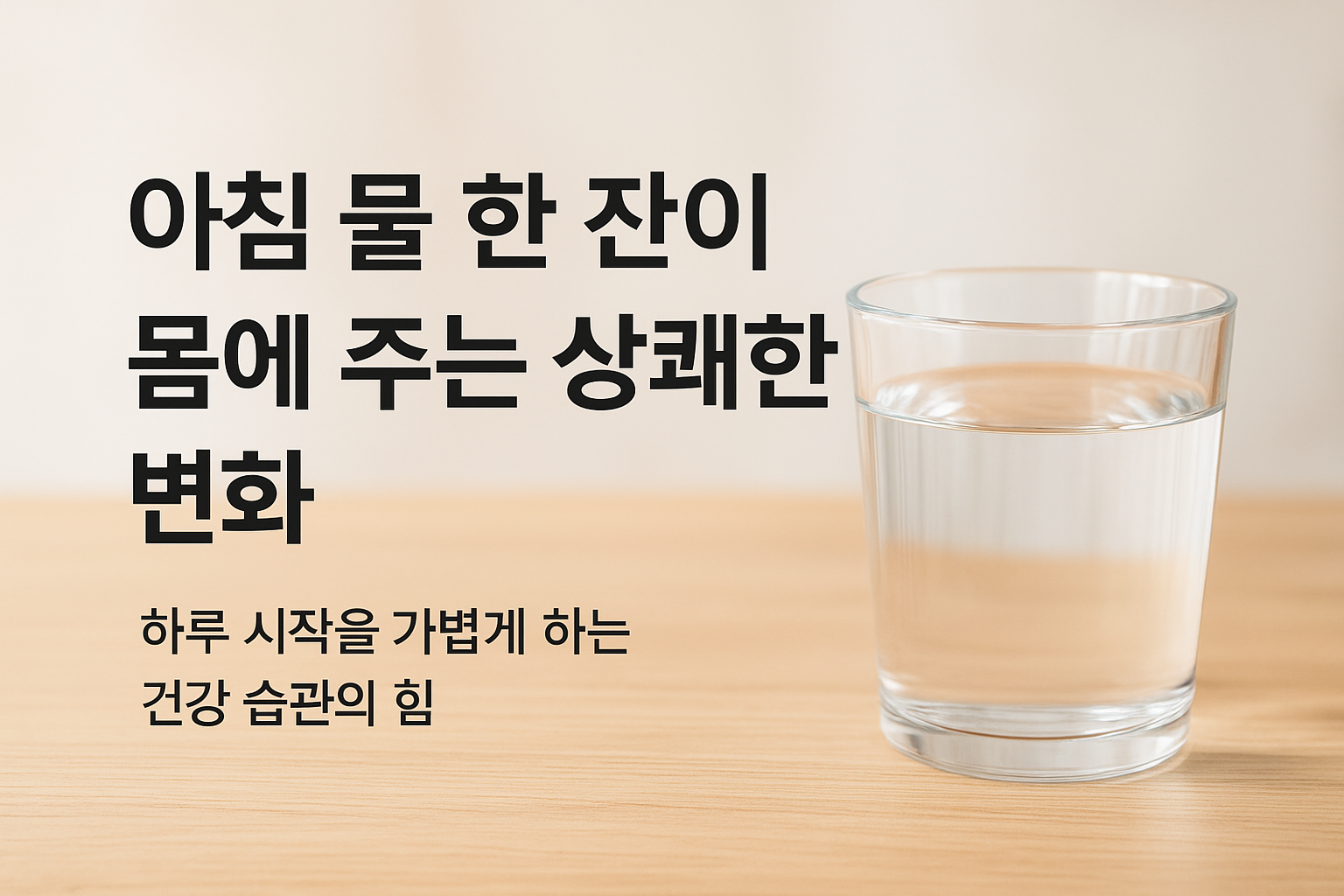 물 한 잔이 몸에 주는 상쾌한 변화