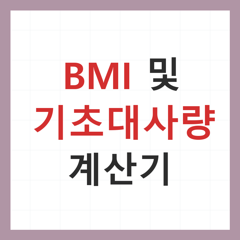 BMI 비만도 기초대사량 계산기