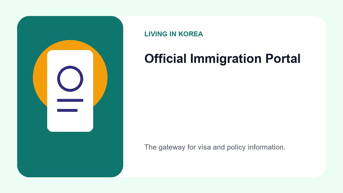 Screenshot of the Korea Immigration Service homepage highlighting the English language selection menu.