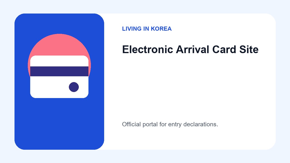 Visual representation of the e-Arrival Card homepage showing the difference between individual and group filing options.