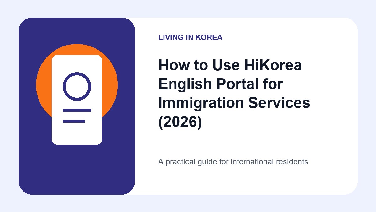 Illustrated guide to HiKorea English Portal for Immigration Services