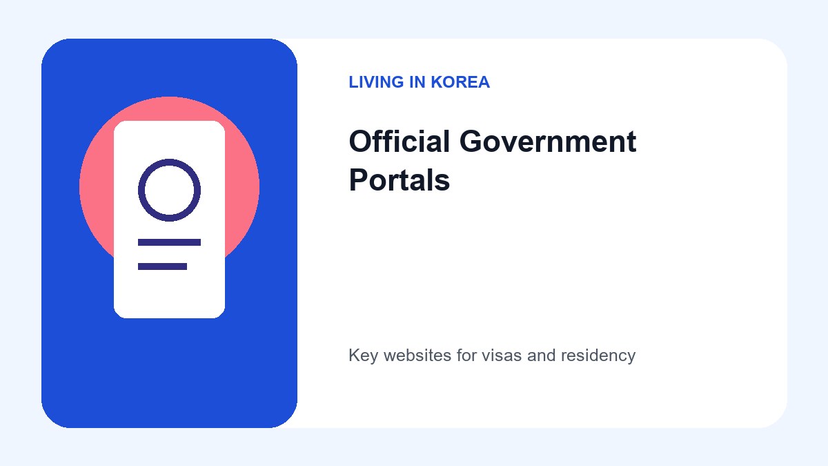 A conceptual screenshot showing the layout of a Korean government multilingual portal with a visible language selection dropdown menu.