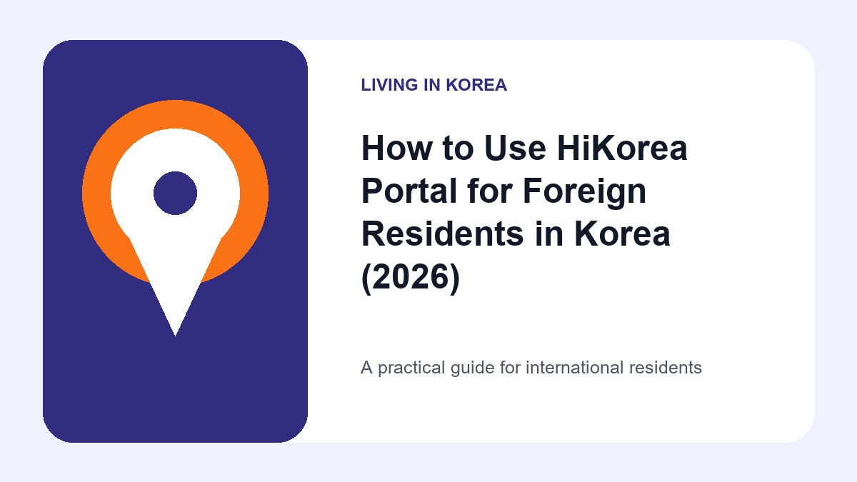 Illustrated guide to Portal for Foreign Residents in Korea