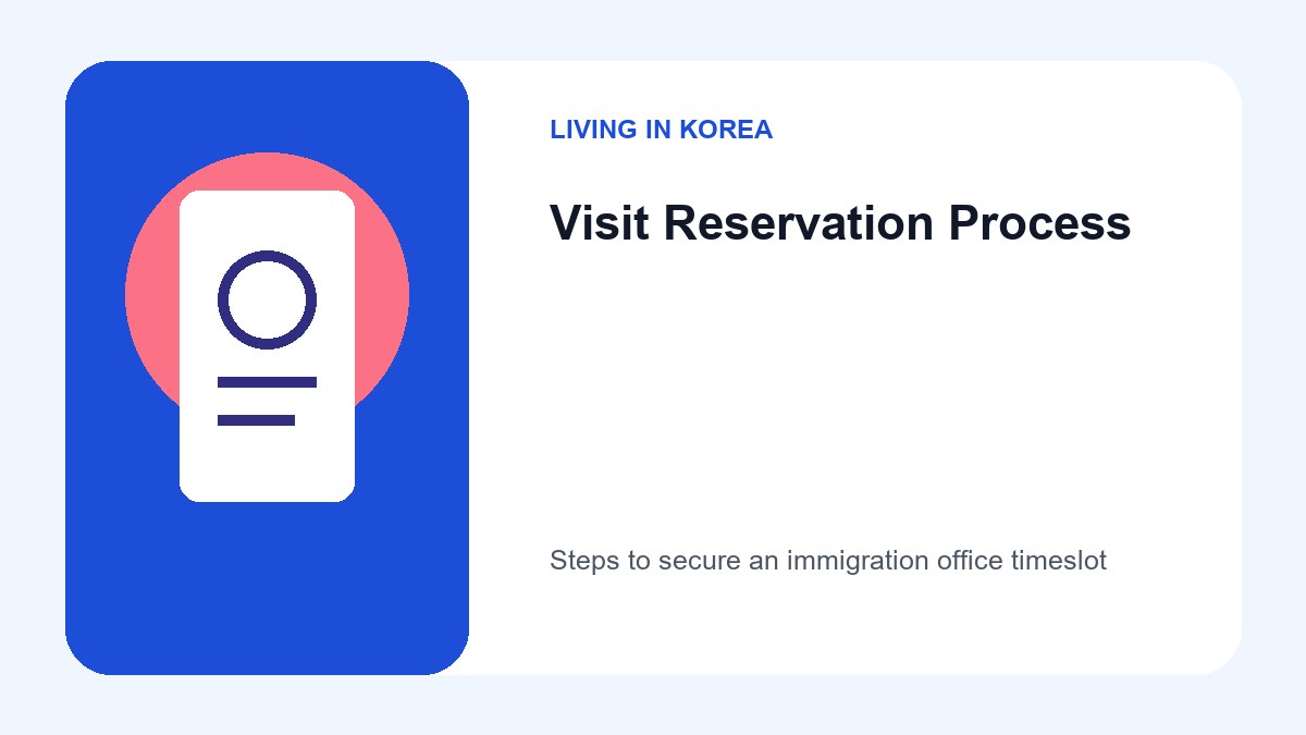 How to Use HiKorea Website for Foreign Residents in Korea (2026) 3 A step-by-step flowchart showing the path from logging into HiKorea to selecting a local office and confirming a date and time.