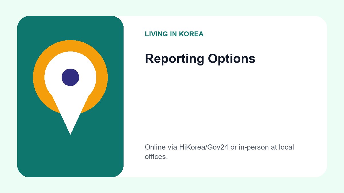 Icon depicting a laptop and a government building to show online and physical reporting channels.